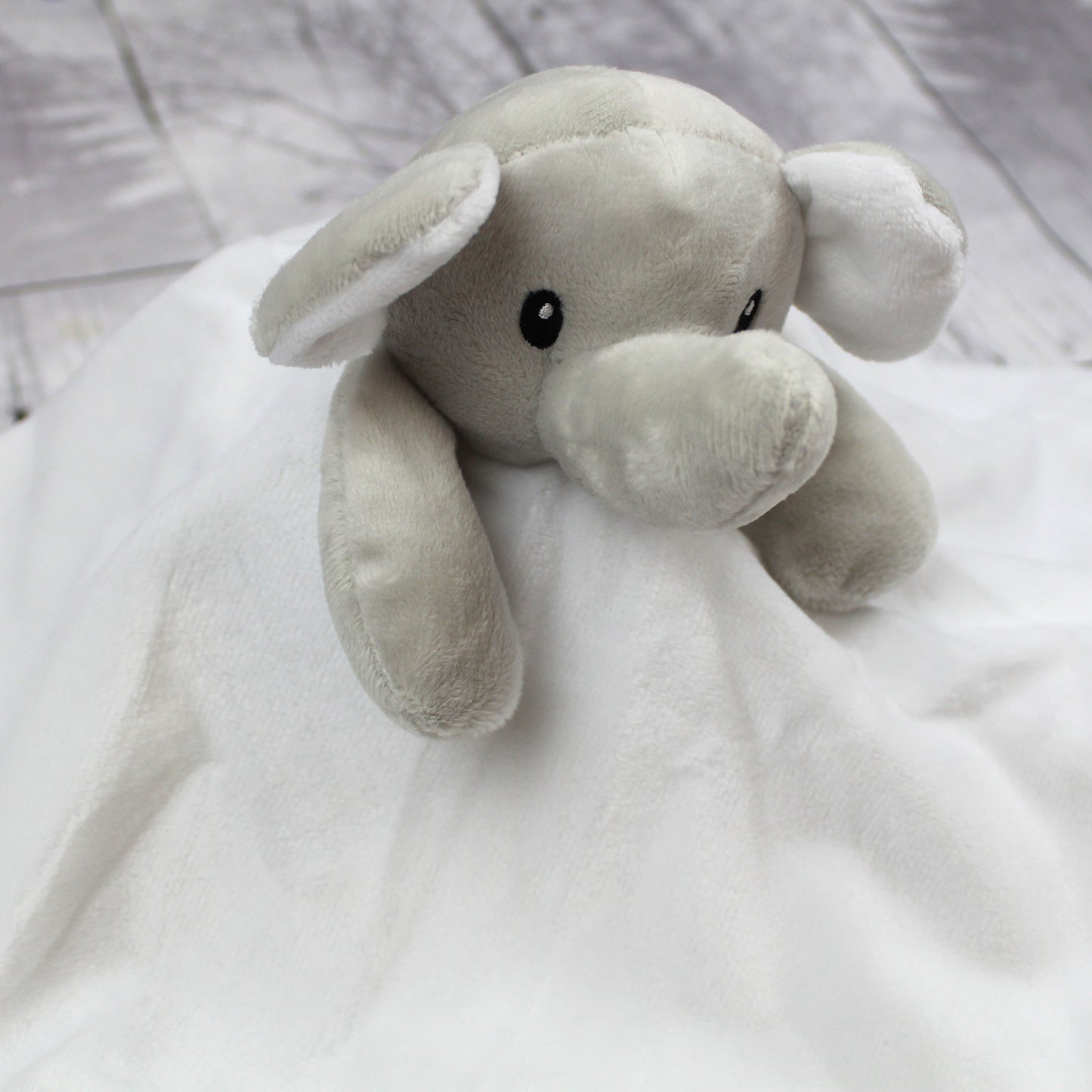 baby comforter custom elephant grey