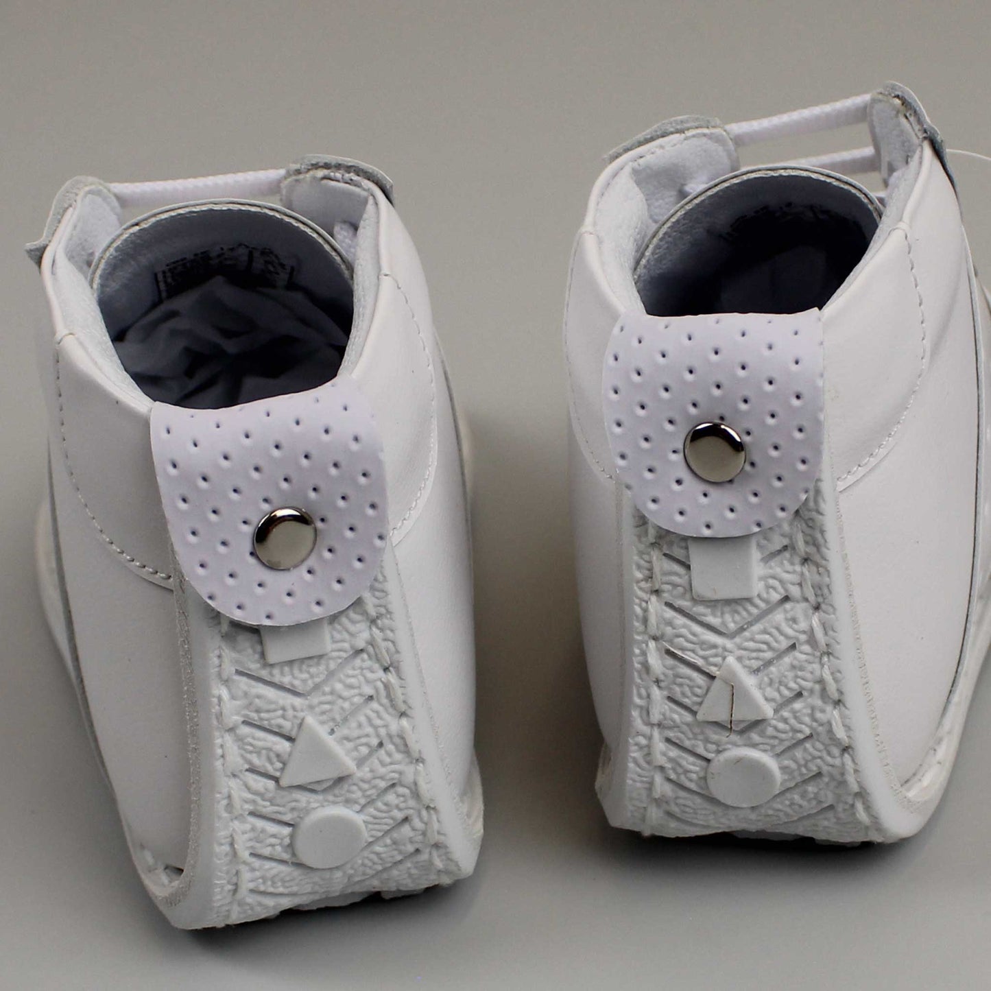 Pex white baby boys first walker laced shoes
