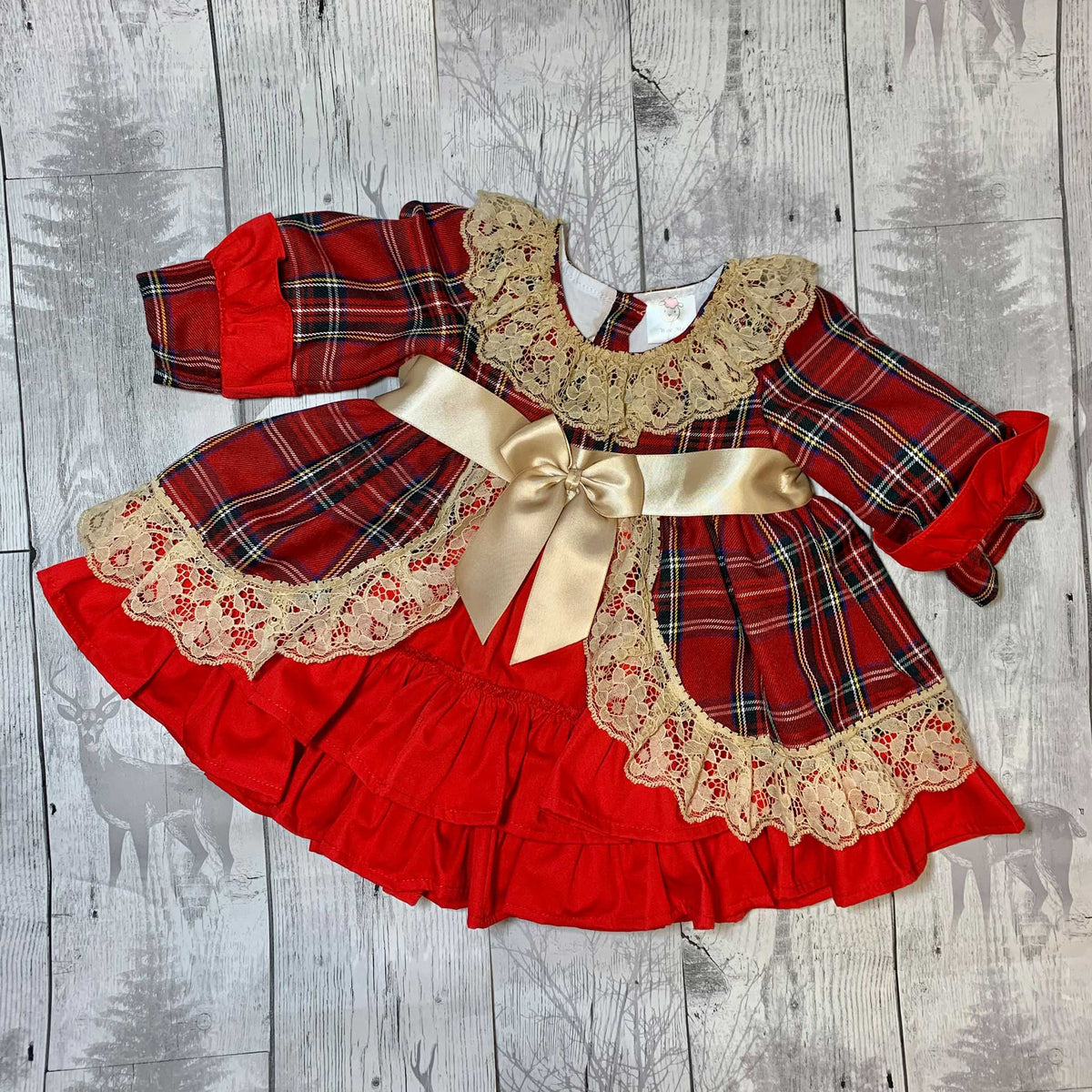 Red and sale gold christmas dress