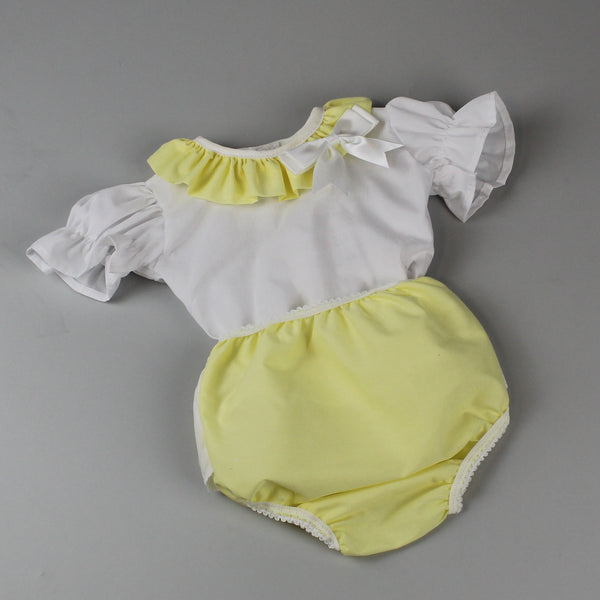 Lemon pants and shirt baby girls