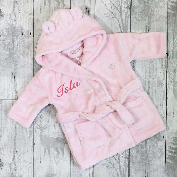 baby pink dressing gown