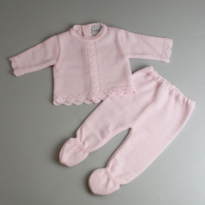 pink knitted pink outfit