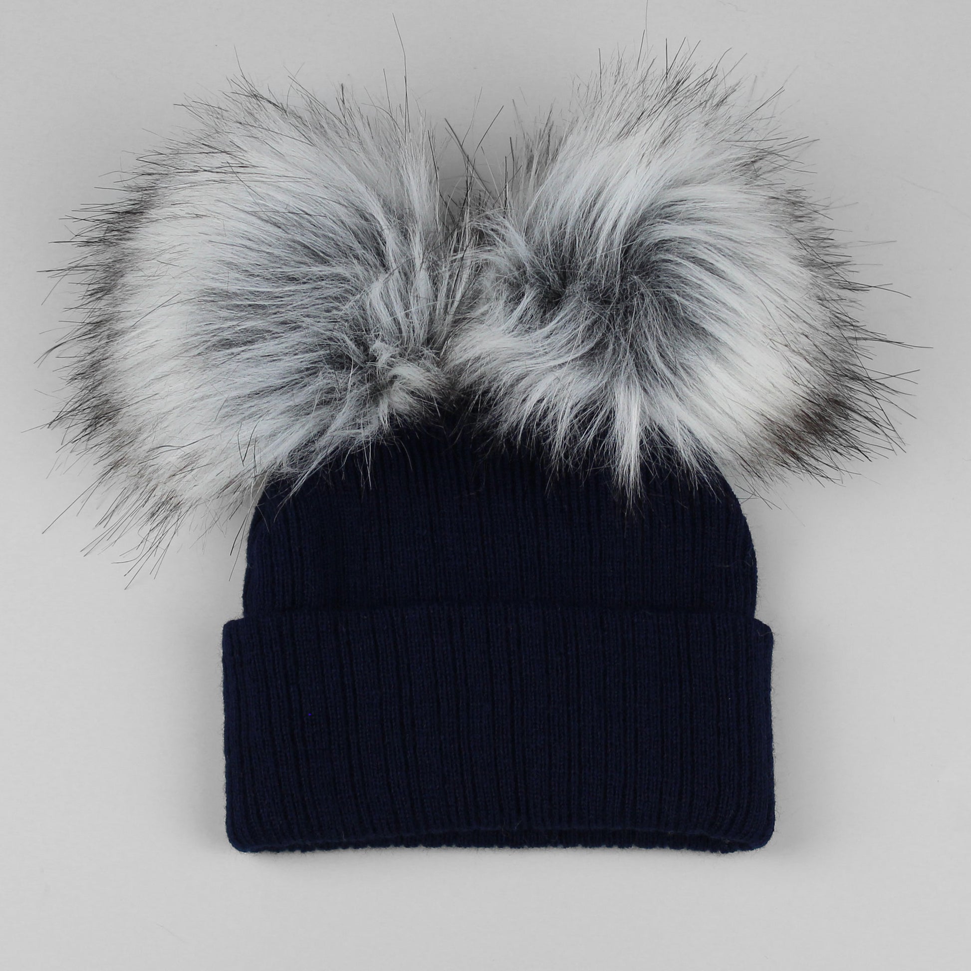 navy baby pom hat