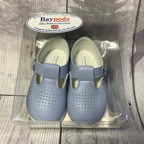 baby boys hard sole blue shoes baypods