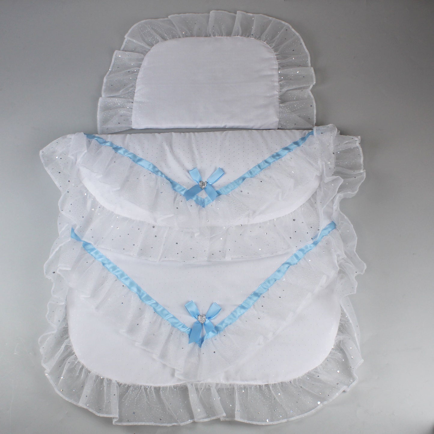 Pram Set - Pram Quilt and Pillow - Baby Boy