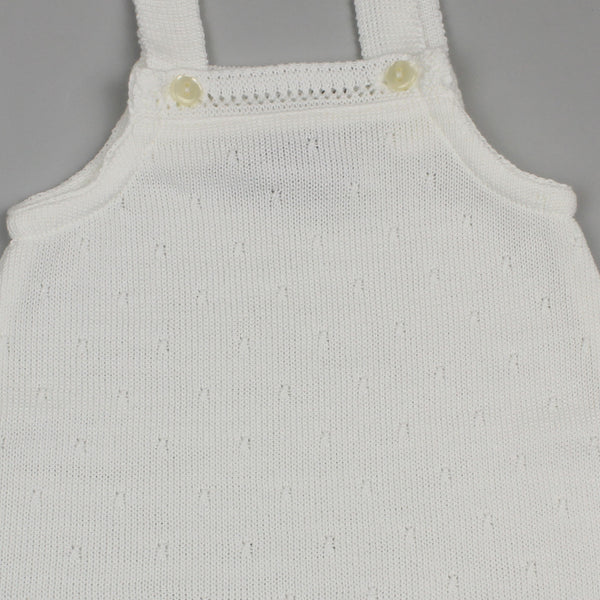 baby unisex knitted dungarees