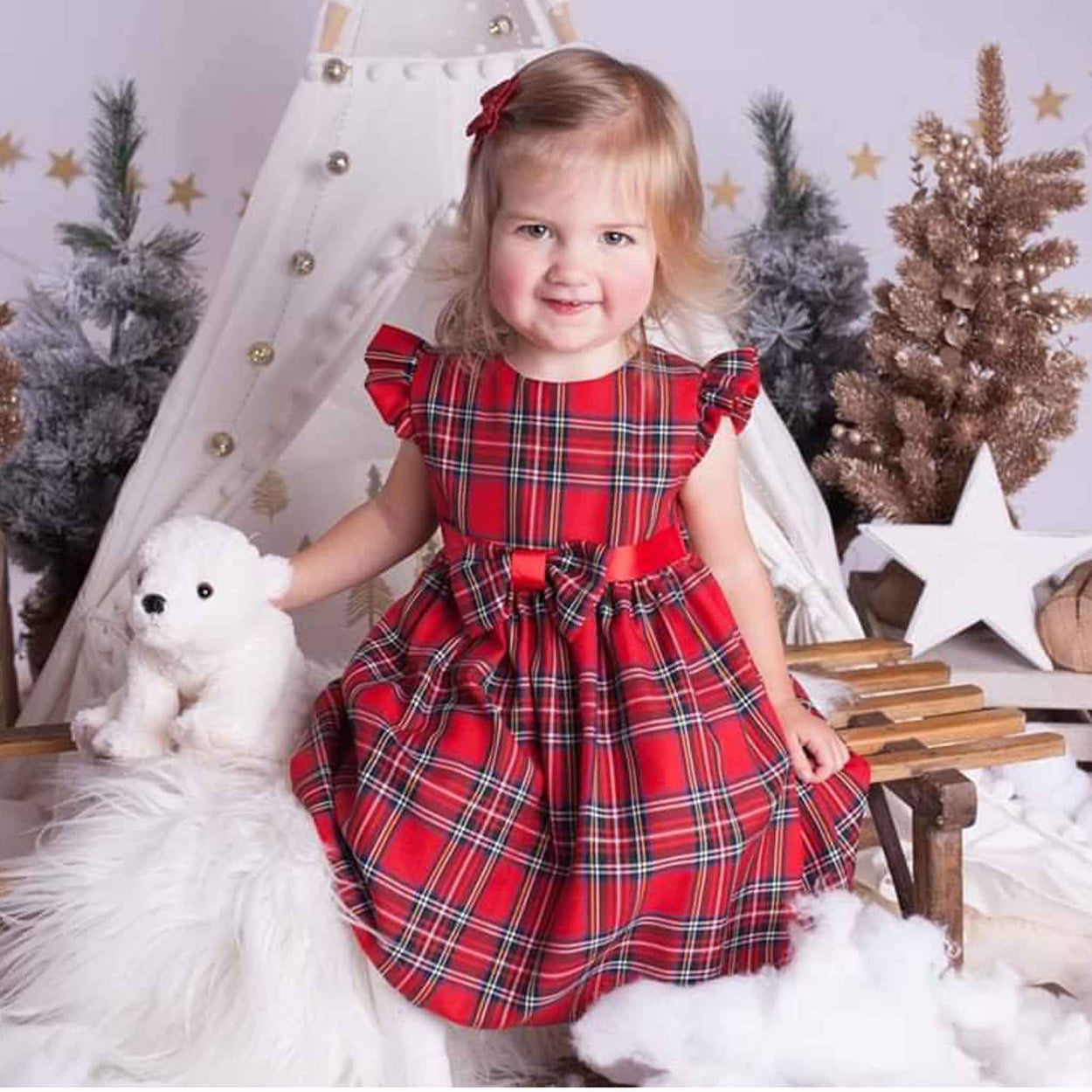 Tartan Dresses - Baby Girls Christmas Outfits