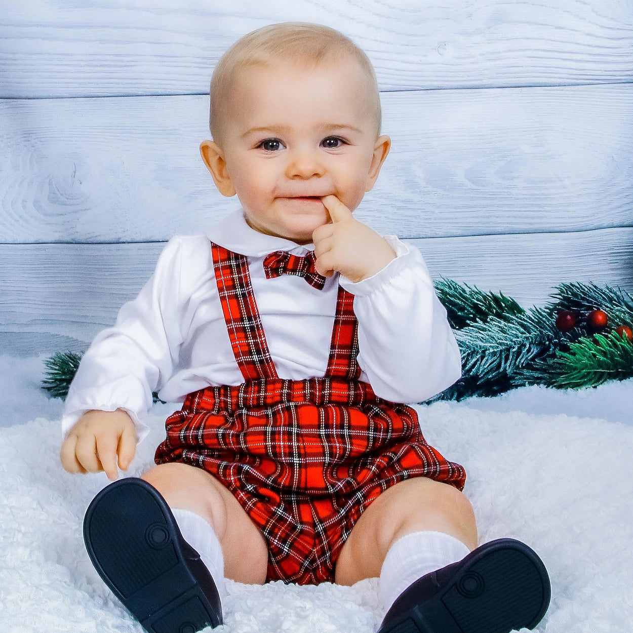 Baby Boys Christmas Outfits - Tartan Outfits