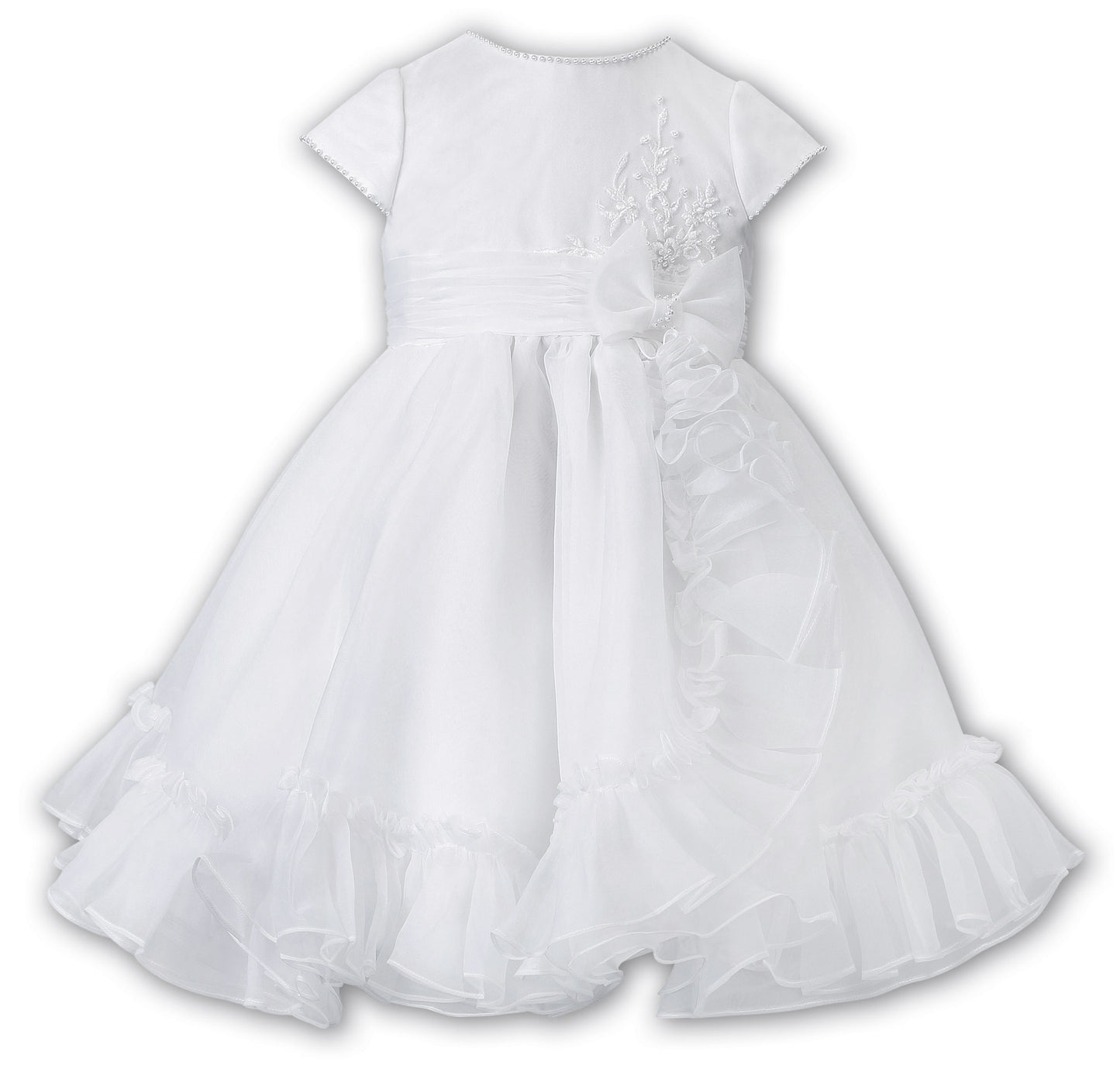 sarah louise occasion dress bridesmaid flowergirl or christening white