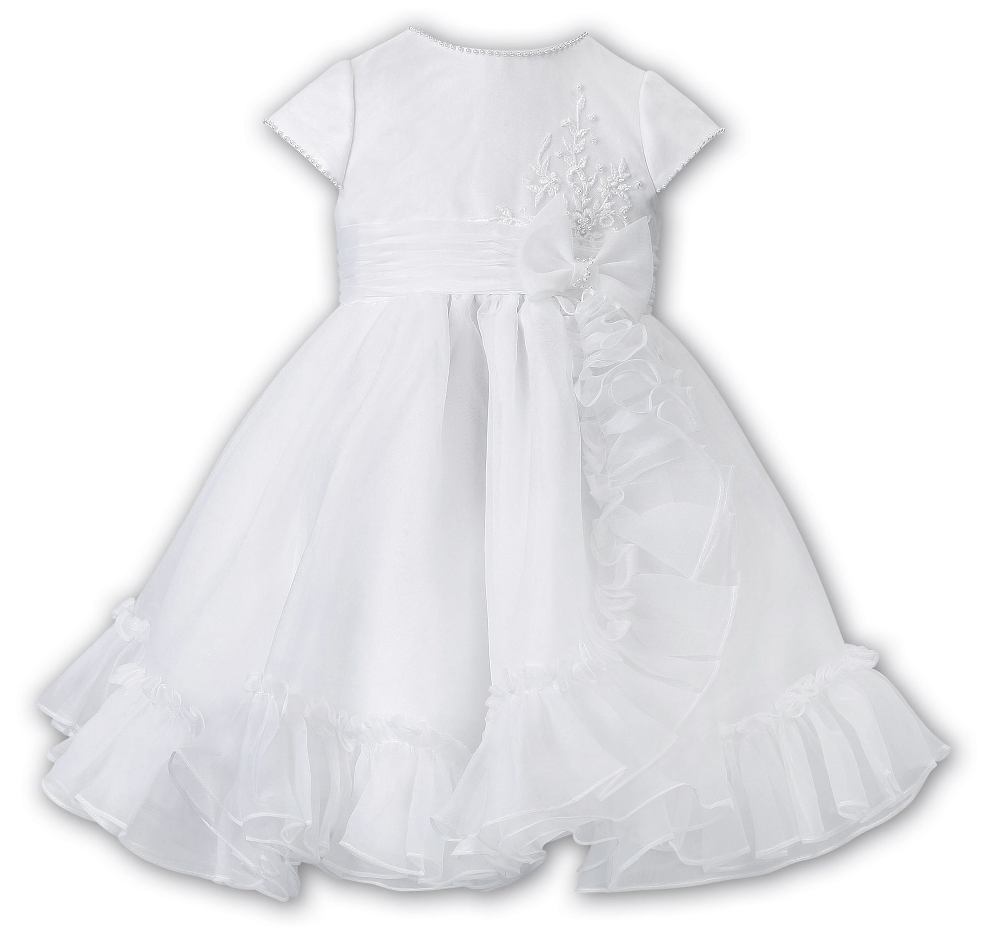 sarah louise occasion dress bridesmaid flowergirl or christening white