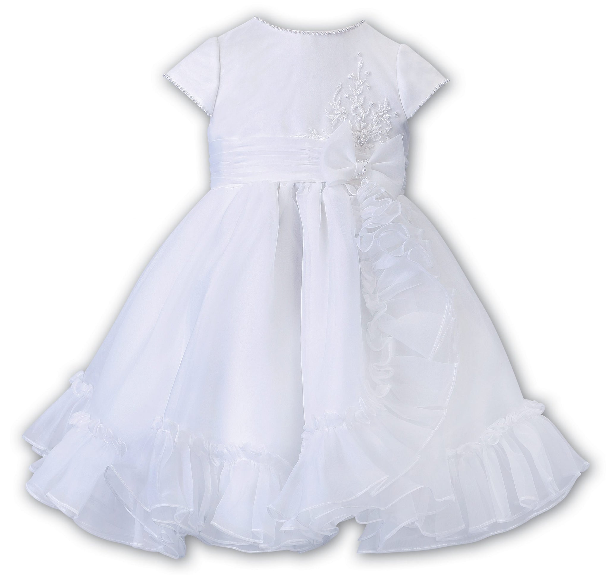 sarah louise occasion dress bridesmaid flowergirl or christening white