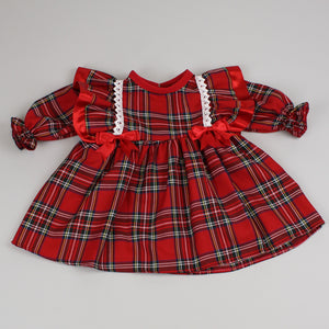 baby girls red tartan dress