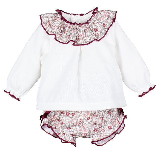 Baby Girls Two Piece Outfit - Floral - Calamaro 11038