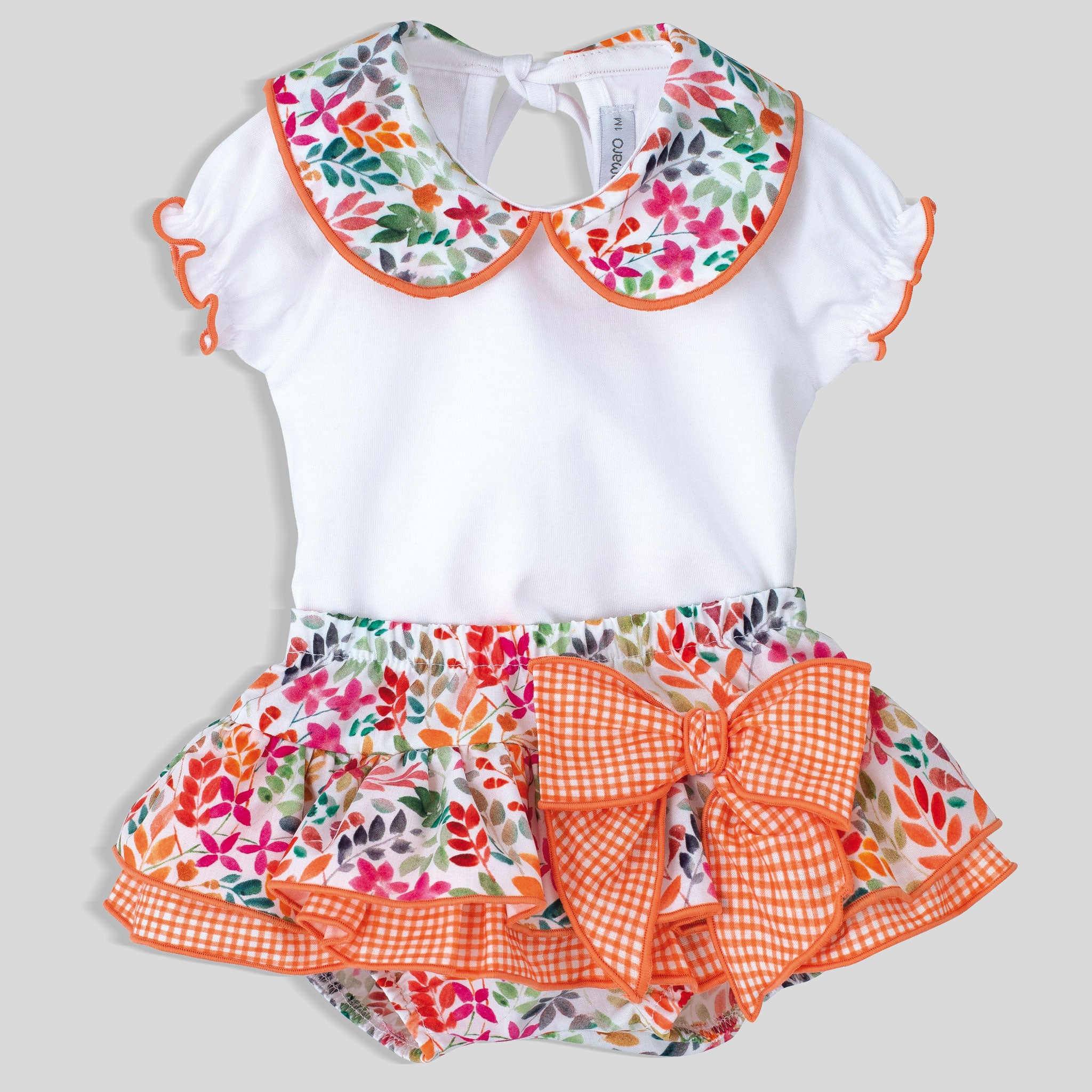 Calamaro Baby Girls Floral Two-Piece Outfit – Summer & Spring Set