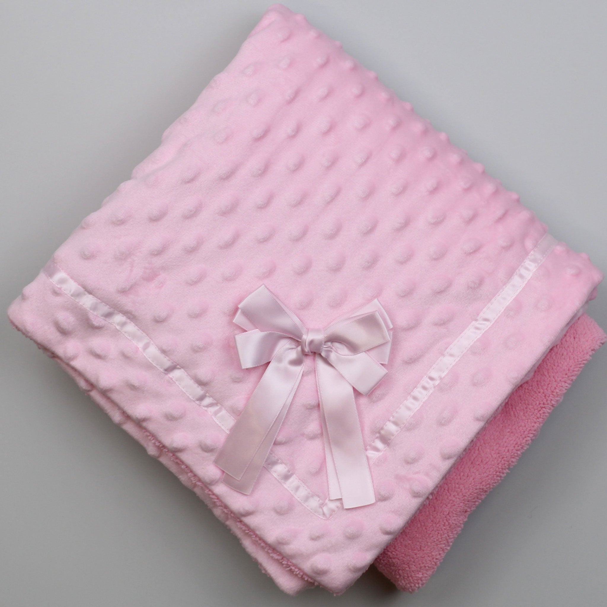 Baby girls bow blanket