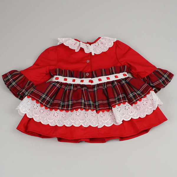 baby girls red festive dress