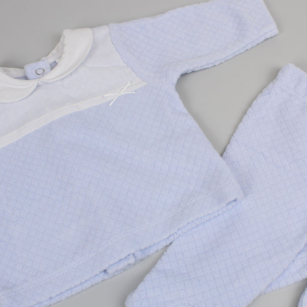 Baby Boys Two Piece - Brushed Cotton Top Bottoms - Blue