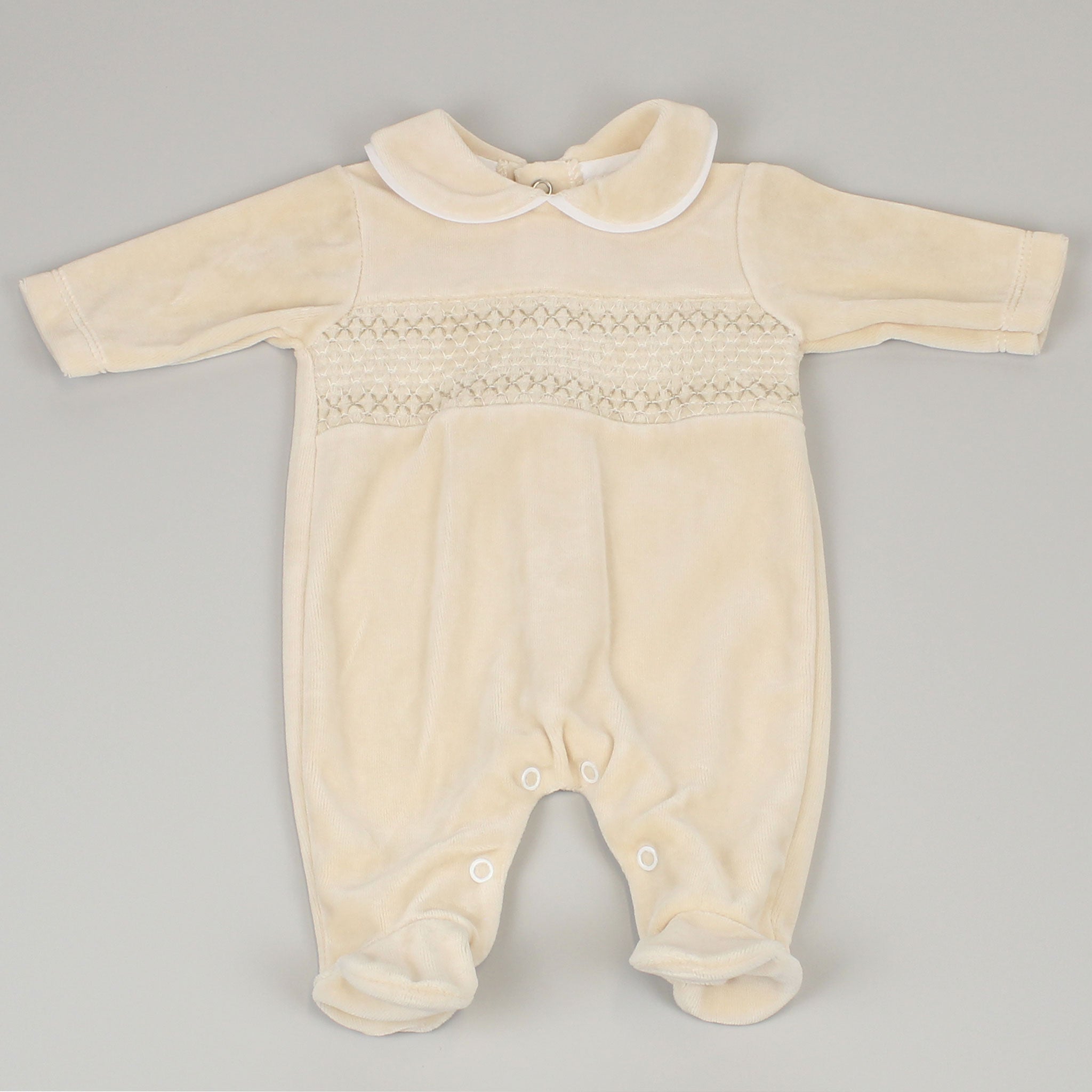 baby beige velour suit