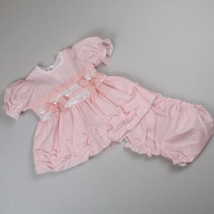 baby girls pink dress gingham 