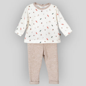 baby boys autumnal outfit leggings and top