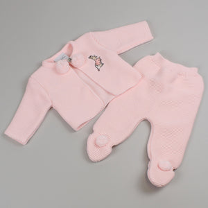 rabbit pink pram suit