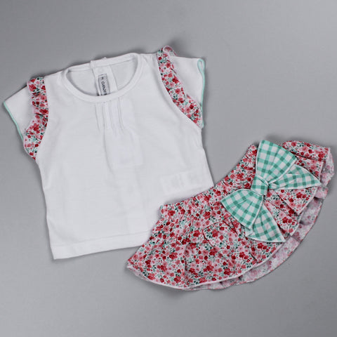 baby girls floral set  skirt and shorts