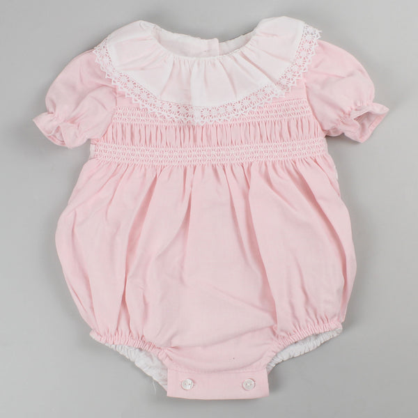 baby girls pink traditional summer romper