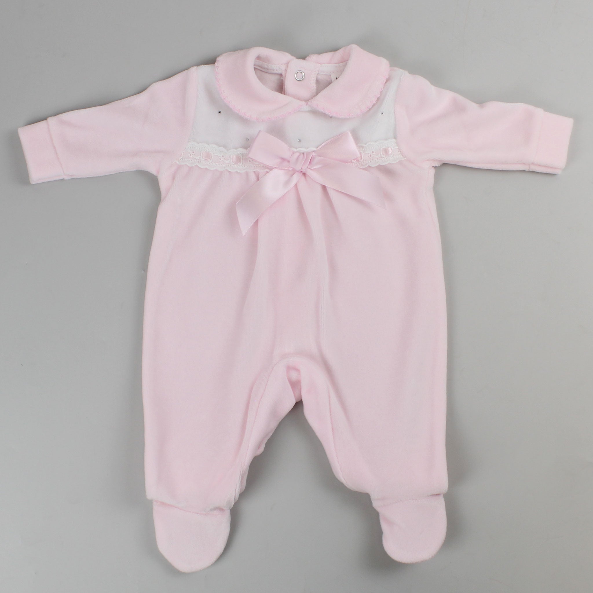 baby girls pink velour suit