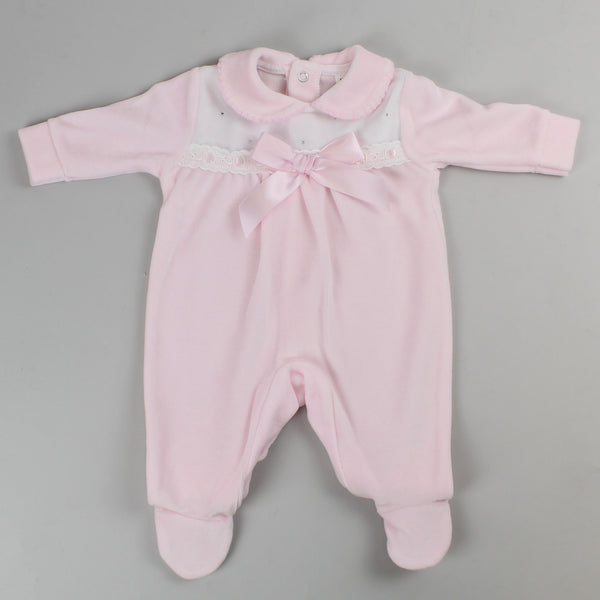 baby girls pink velour suit