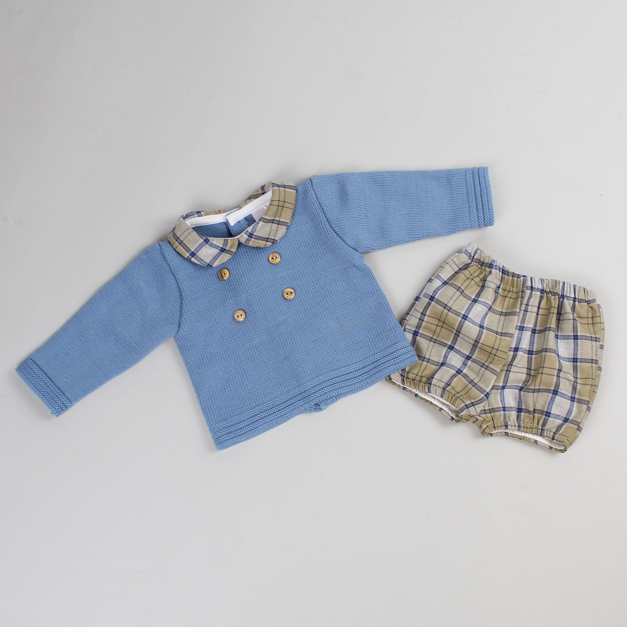 baby boys knitted jumper and jam pants 