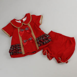 baby girls tartan outfit for christmas