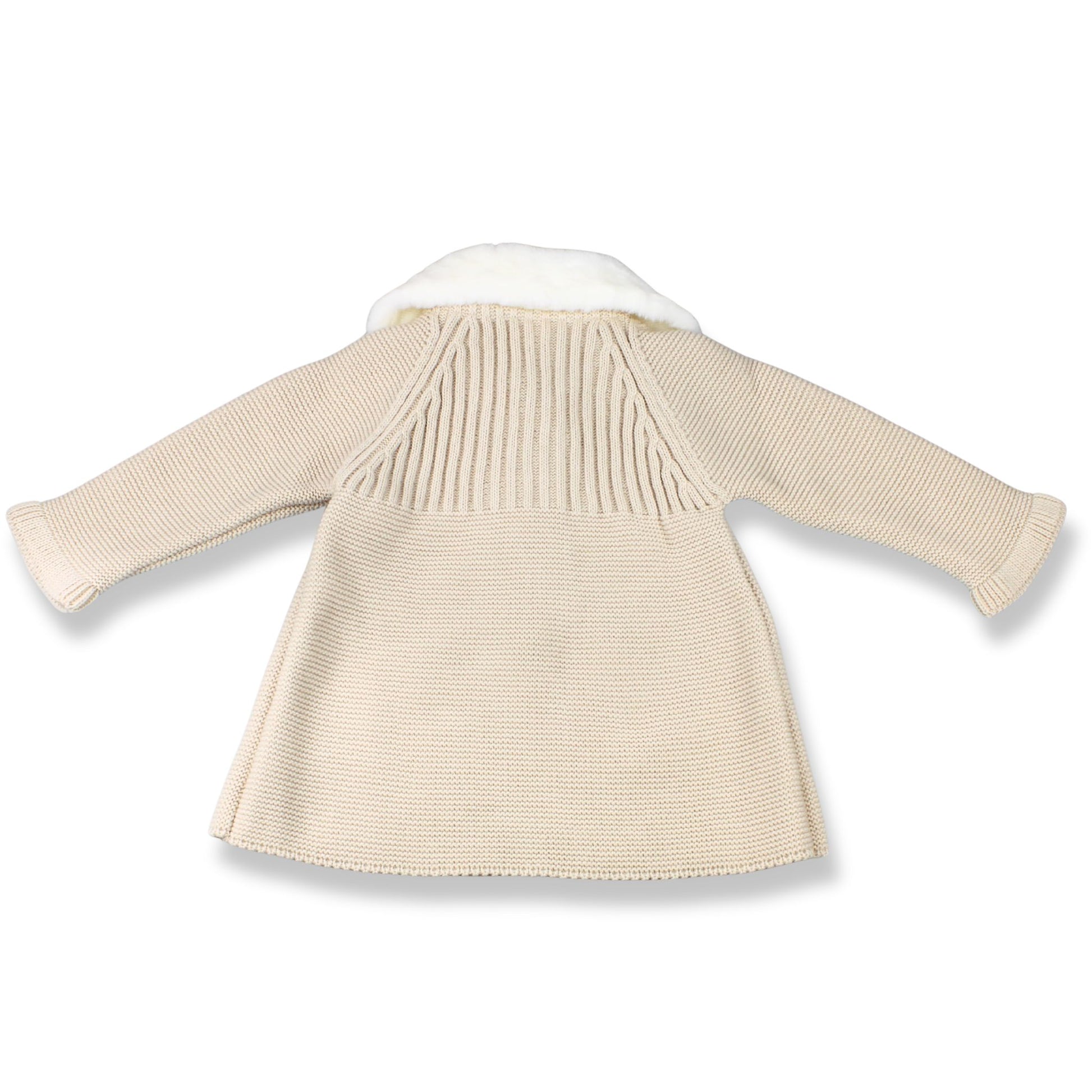 Baby Girls Beige Jacket and Bonnet