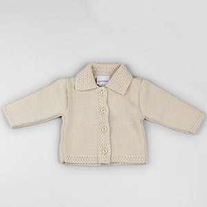 unisex dandelion beige knitted cardigan