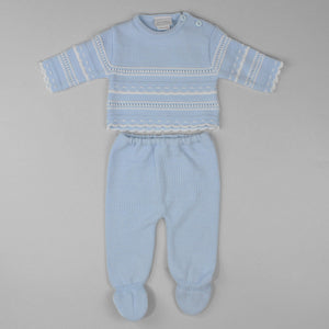 baby boys two piece knitted dandelion outfit