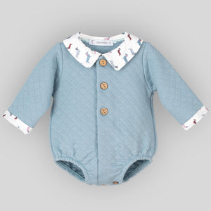 baby boys quilted romper by designer brand