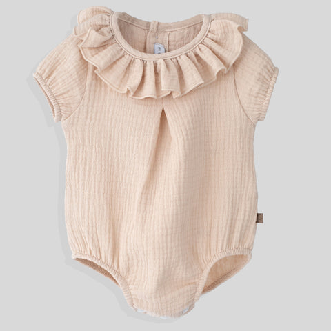 baby unisex beige cotton vest