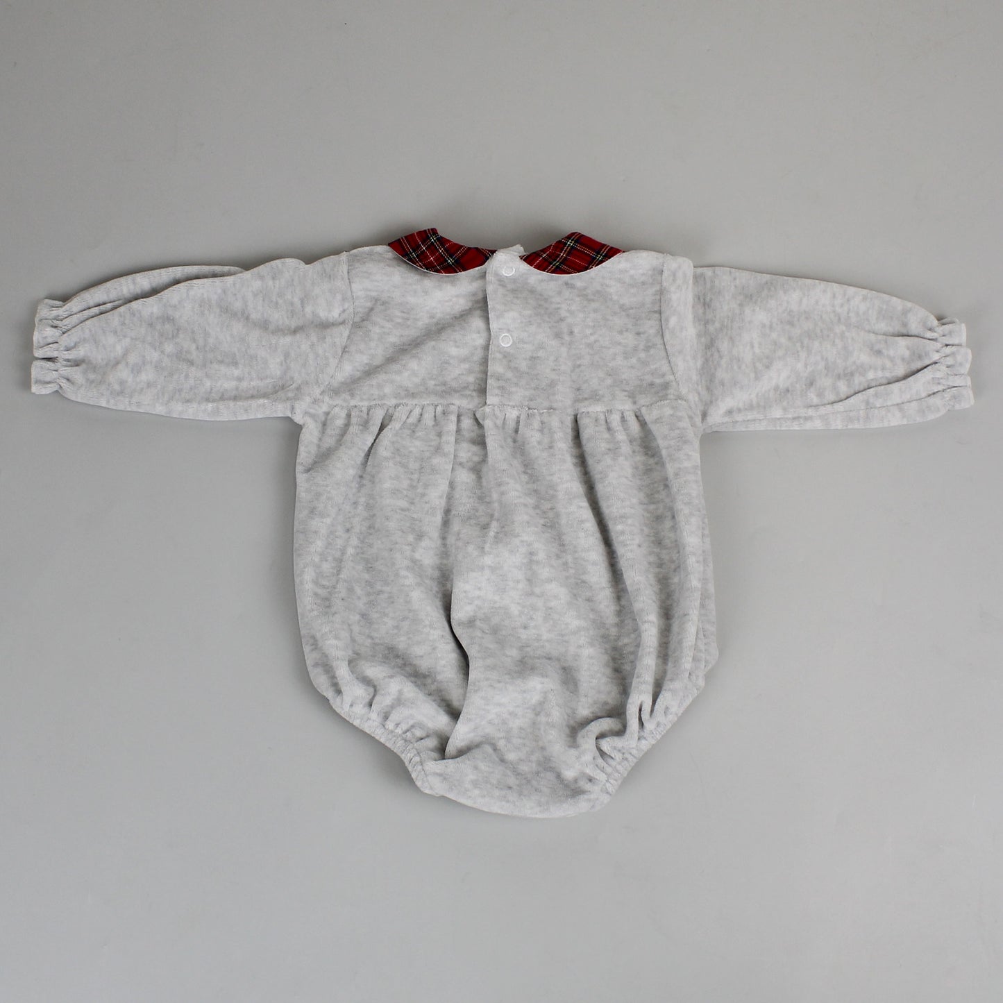 grey christmas romper unisex baby