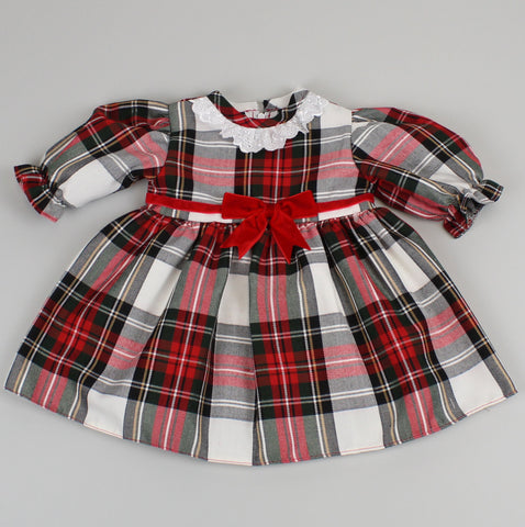 baby girls traditional tartan dress