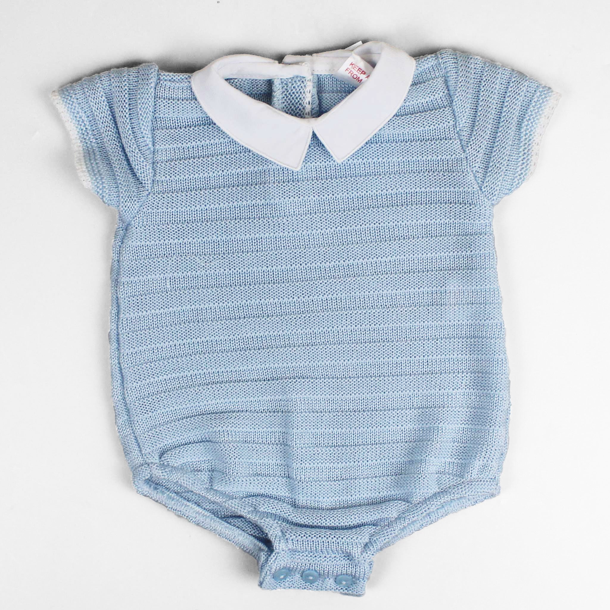 baby bys knitted striped romper