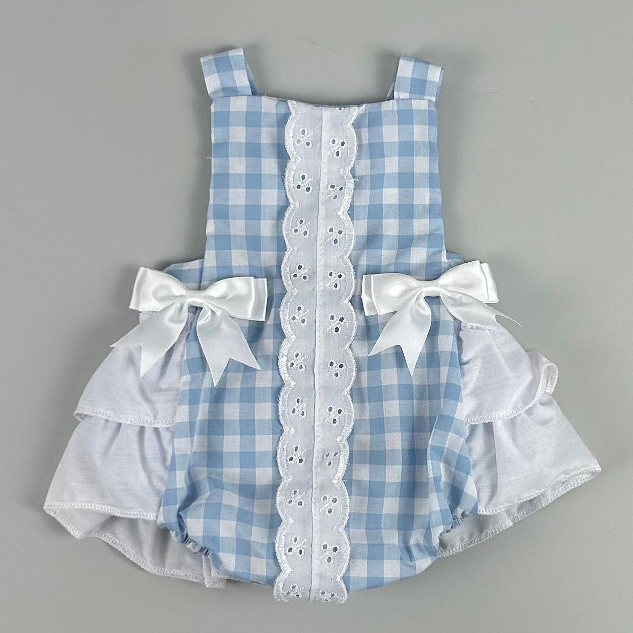 baby girls gingham summer romper