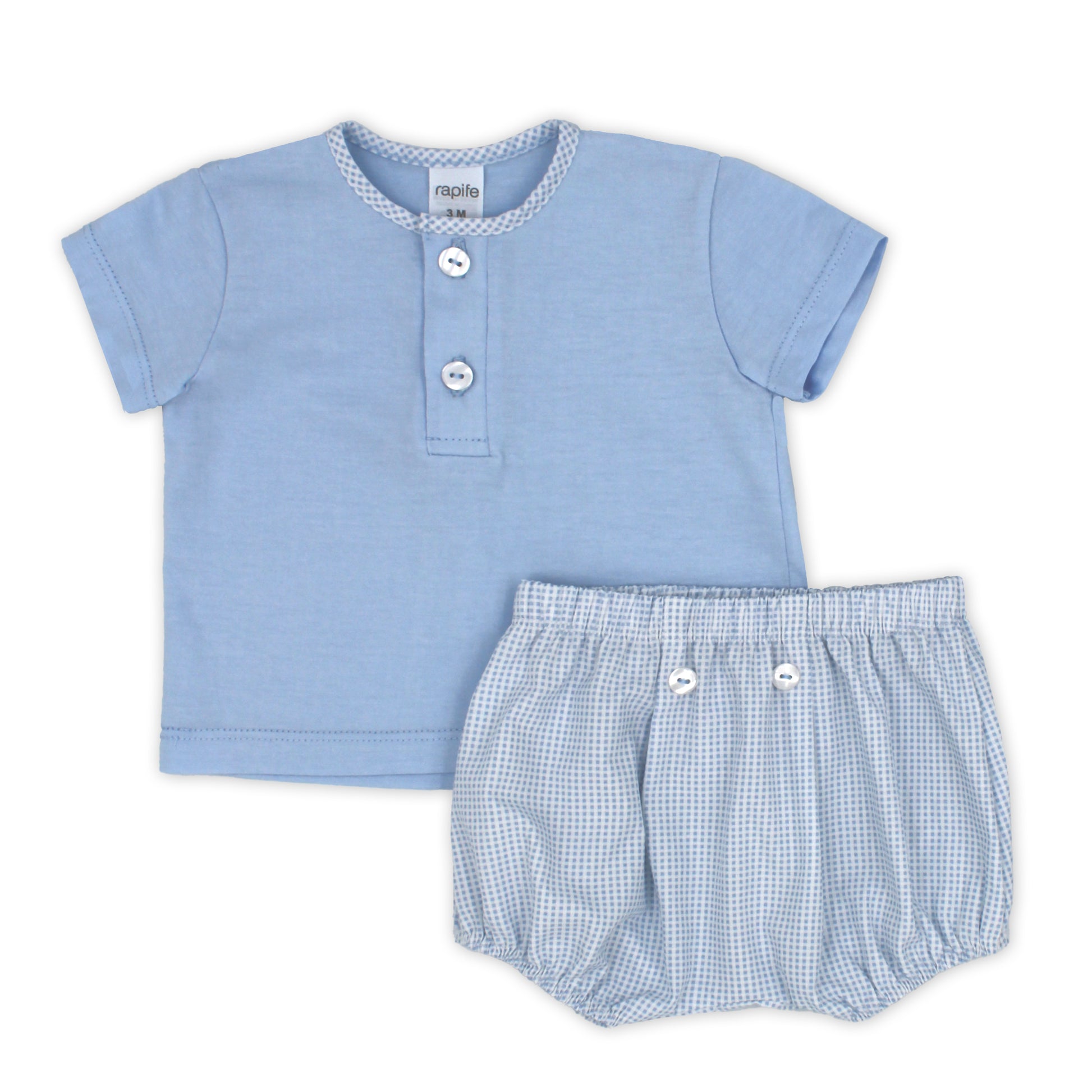 Baby boys shirt and jam pants blue