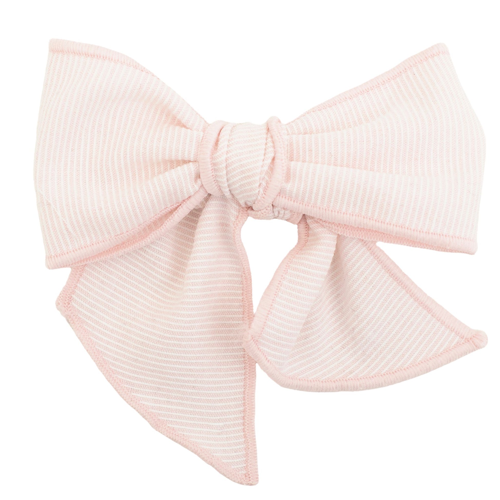 calamaro pink and white striped hair clip for baby girls