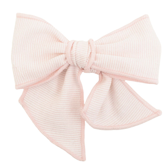 calamaro pink and white striped hair clip for baby girls