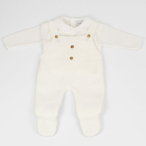 baby unisex knitted overalls and jumper