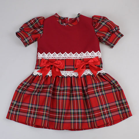 toddler christmas dress red tartan