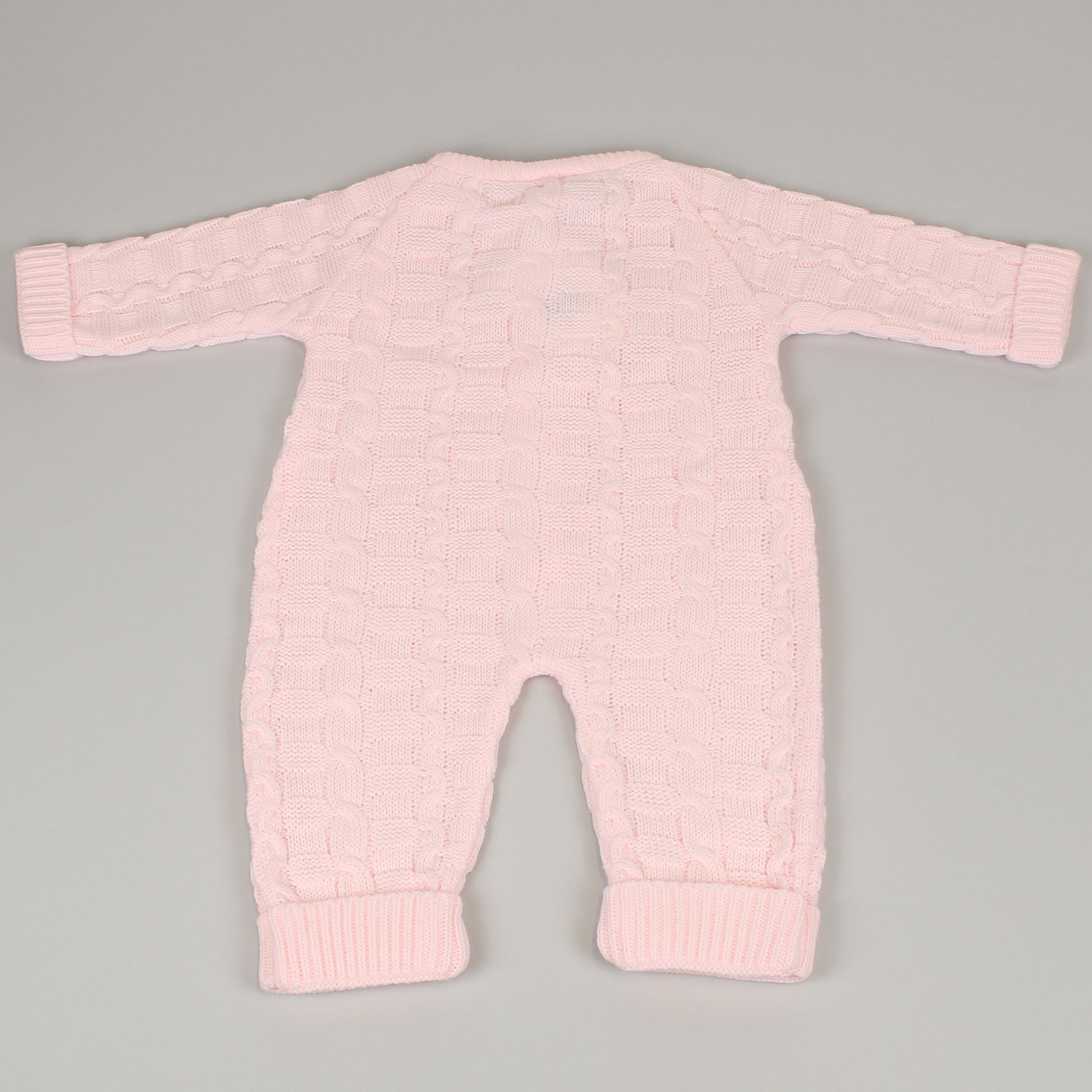 baby girls onesie no feet knitted pink