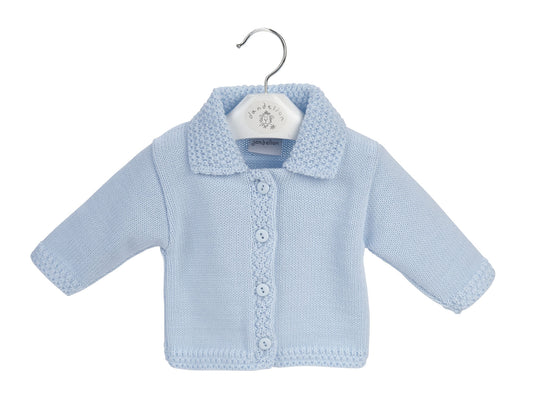 Baby Boy Cardigan with Collar – Blue