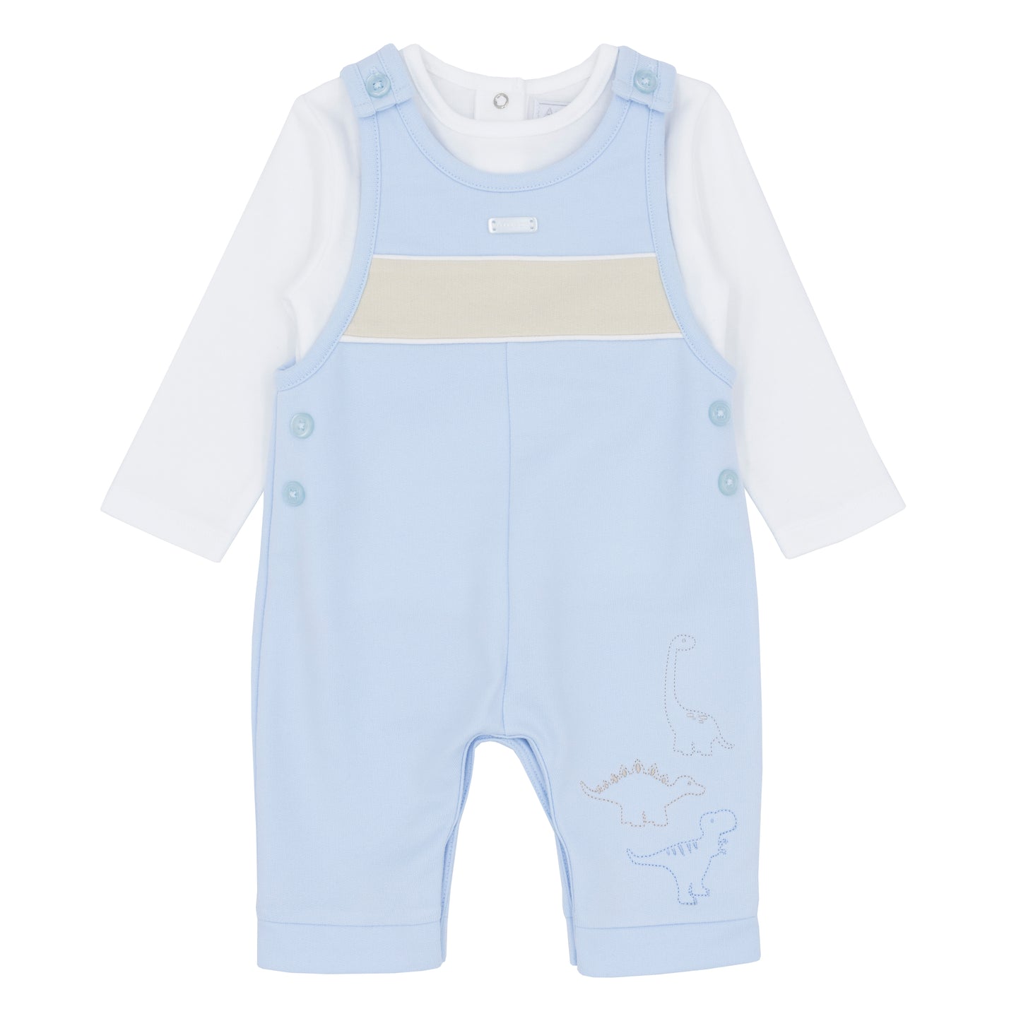 baby boys two piece dungaree set