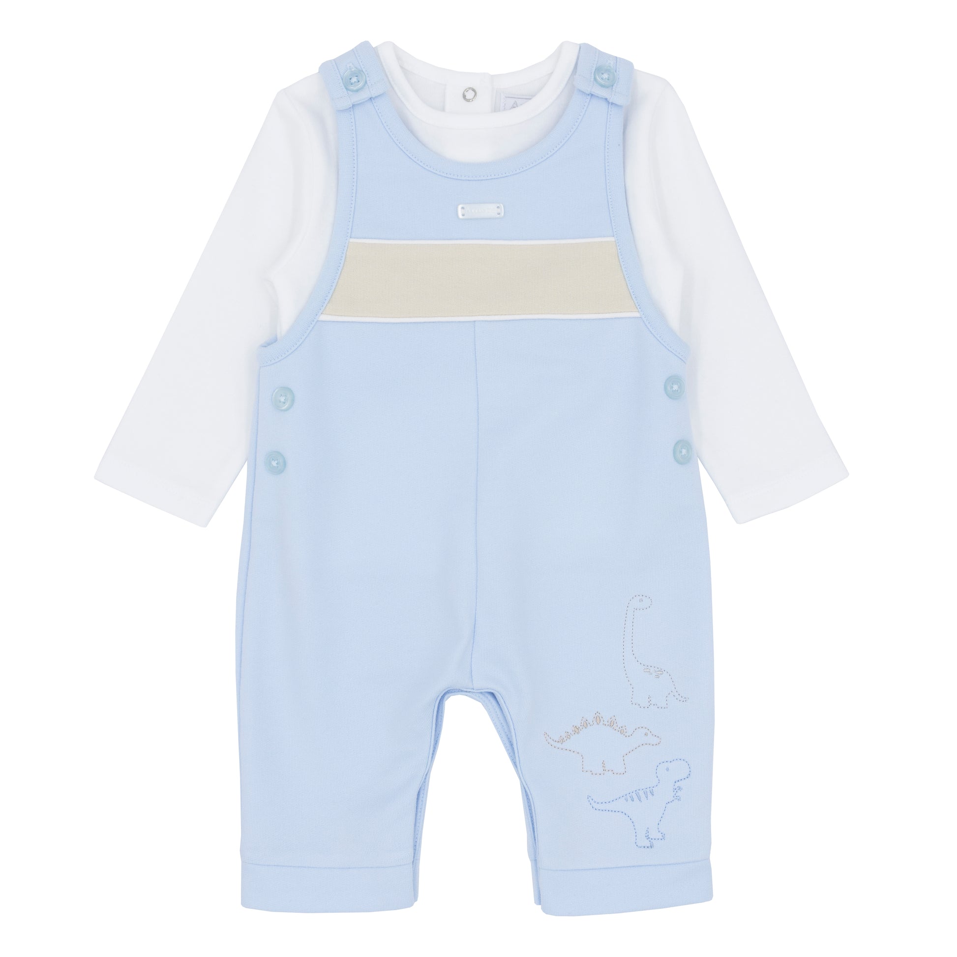 baby boys two piece dungaree set