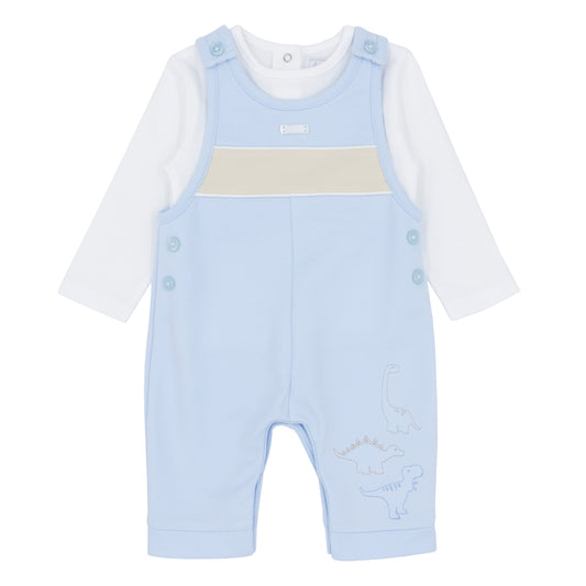 baby boys two piece dungaree set
